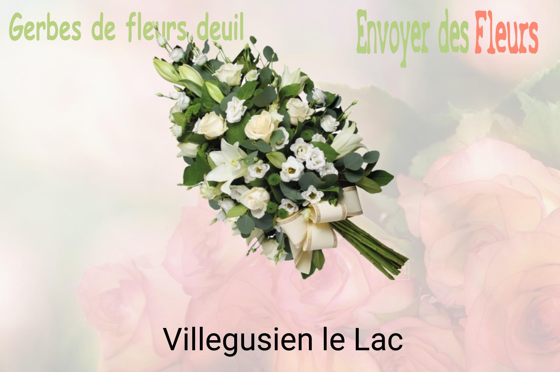 Gerbe de fleurs de deuil livrée à Villegusien-le-Lac